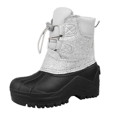 riemot Girls Toddlers Big Kid Ankle Winter Faux Fur Lined Snow Boots Ski Boots - Image 1 of 4