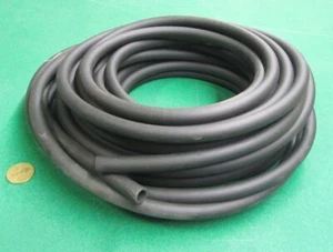 Latex Rubber Tubing Shore A35 Black 1/2" OD x 3/8" ID x 1/16" Wall x 25' Length - Picture 1 of 1