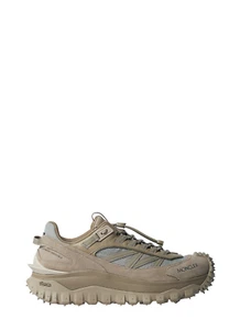 MONCLER Trailgrip GTX Men's Dark Beige Suede Sneakers New - Picture 1 of 5