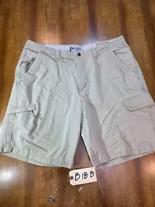 Columbia Shorts Mens 38 Beige Chino Pockets Outdoors Hiking Cargo 11" Inseam* - Picture 1 of 16