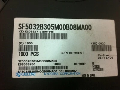 SF5032B305M00B08MA00 - KYOCERA - 400 piezas - FILTRO SIERRA 305Mhz Foto 1 de 4