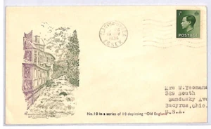 GB KEVIII Cover OLD ENGLAND Illustrated *Lynmouth* WATERFALL 1936 Clacton YK4 - Picture 1 of 11