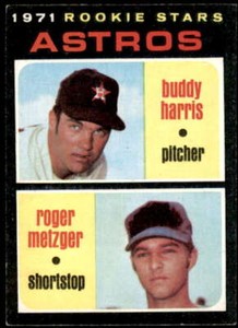 Rookie Stars/Buddy Harris RC/Roger Metzger Rookie Card 1971 Topps #404 