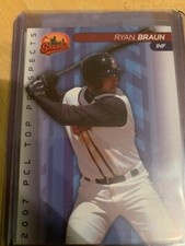 2007 PCL Nashville Sounds Ryan Braun Rookie Card Milwaukee Brewers 15 Of 36