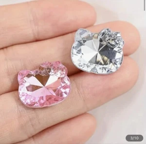 10pc Sanrio Hello Kitty Rhinestone Crystal For Croc Accessories Shoe Charms - Picture 1 of 3