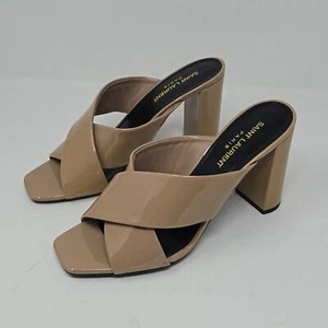 Mules Lou Lou Saint Laurent beige charol talla 39 - Imagen 1 de 7