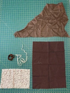 Fabric Materials Kit For Doll Dressing Vintage Bleuette Rosette Kit 1 - Picture 1 of 5