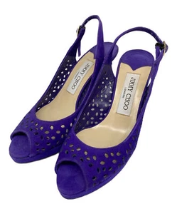 JIMMY CHOO taglia 35,5 décolleté da donna in camoscio viola - Foto 1 di 8