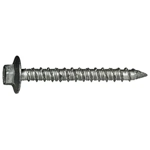 1/4" x 2-1/4" Silver Hex Flange Head Tapcon Masonry Screws (100 pcs.) - Picture 1 of 1