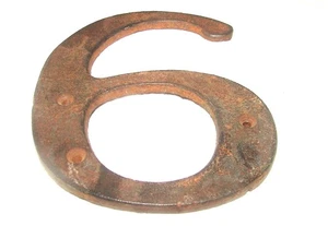 Antique Building Salvage--Large Number 6 Or 9---Cast Iron,,Antique - Picture 1 of 4