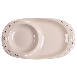Longaberger Woven Traditions Red Oval Snack Tray 8055248 - Foto 1 di 1