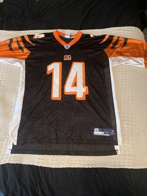 Camiseta de fútbol americano para hombre de la NFL Andy Dalton #14 de los Cincinnati Bengals talla XL Reebok naranja Foto 1 de 4