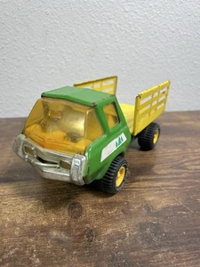 Vintage 70's Tonka Forest Service Green Yellow Flat Tilt Bed Toy Truck - Picture 1 of 16