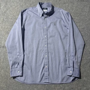 Camicia uomo Psycho Bunny manica lunga con bottoni XL ricamata blu chiaro cotone - Foto 1 di 7