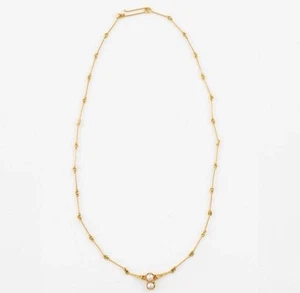 Björn Weckstrom Halskette 18 Karat Gold und Perle Wange an Wange - Bild 1 von 8