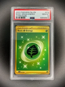 2023 Pokémon Paldea Evolved Basic Grass Energy Hyper Rare PSA 10 - Picture 1 of 2