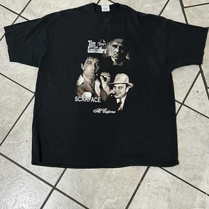 VTG 3XL AL CAPONE SCARFACE THE GODFATHER T-SHIRT Original GANGSTAS - Picture 1 of 10