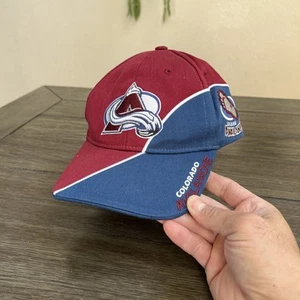 Vintage Colorado Avalanche Hat Bigfoot Maroon Blue Twin Enterprises NHL VTG - Picture 1 of 7