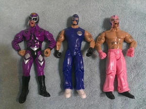 Rey Mysterio - 7" Jakks - WWE Wrestling Actionfigur 3 Stück *sehr guter/sehr guter Zustand* - Bild 1 von 8