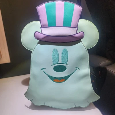 Mini Mochila Loungefly Disney Pastel Ghost Mickey Mouse Brilla en la Oscuridad Nueva con Etiquetas Foto 1 de 4