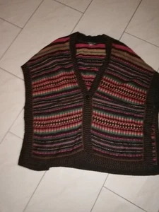 peruvian connection M - L Strickjacke Strickweste Poncho Oversize - Bild 1 von 3