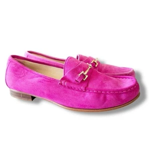 Sam Edelman Women’s Suede Slide On Talia Loafers Fuchsia Hot Pink Size 10 Loafer - Picture 1 of 15