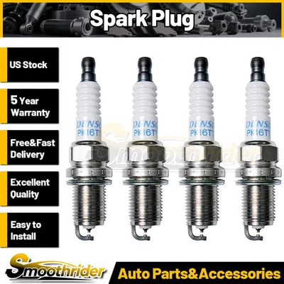 DENSO Auto Parts 4pcs Spark Plug for Ford Escort 1991 1992 1993 1994 1995 1996 - Image 1 of 2