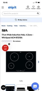 Whirlpool ACM813/BA 77cm Induction Hob (Brand New) In Box - Picture 1 of 2