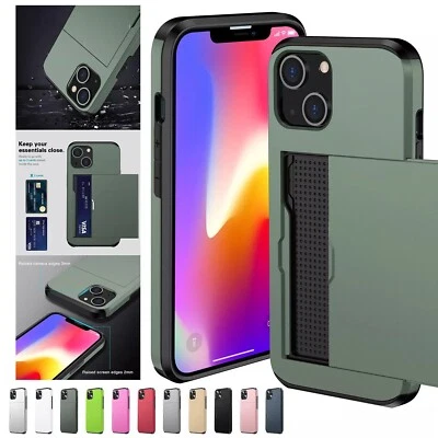 For iPhone 17 16 15 14 13 12 11 Pro Max mini XS XR 8 Plus Case Wallet Card Cover - Image 1 of 4