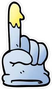 Snot On Fore Finger Sign Vinyl Bumper Sticker Window Decal Multiple Sizes - Picture 1 of 1