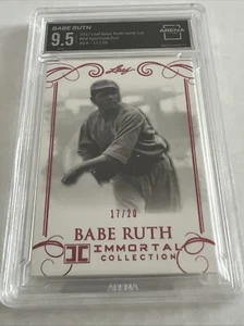2017 Leaf Babe Ruth #14 Immortal Collection RED FOIL /20 GRADED ARENA CLUB 9.5 - Picture 1 of 7