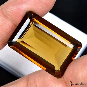 Piedra Preciosa Suelta Miel Dorada Natural Citrino Corte Radiante IMPECABLE 35*11 mm - Imagen 1 de 4