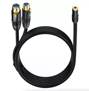 3.5mm 1/8" TRS to XLR Unbalanced Audio Cable | Female to Dual Female | 1.8m - Picture 1 of 6