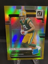 2022 Christian Watson Panini Donruss Gold Press Proof Rated Rookie #319