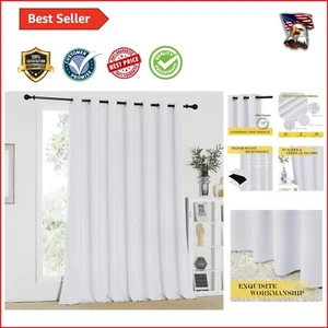 Elegantes Persianas Verticales - Cortinas Térmicas Anchas para Puertas de Patio - Blanco Grisáceo - Imagen 1 de 10