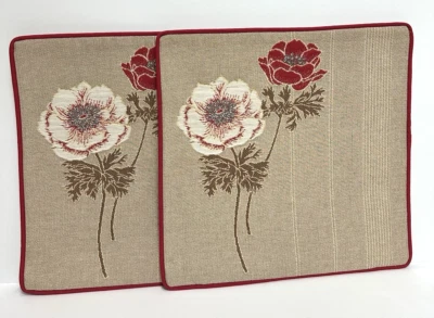 Fundas de cojín Belgian Tapices de Monica Creitz 13" x 13" - Juego de 2 NUEVAS Foto 1 de 4