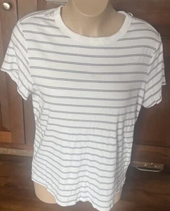 Sonoma Kurzarm Damen schwarz-weiß gestreiftes Kurzarm T-Shirt 3X - Bild 1 von 2