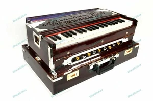 Indian Cultura Professional Portable Folding Harmonium With Padded Bag - Foto 1 di 16