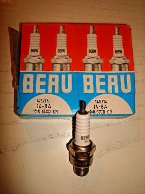 4x Zündkerzen Beru 145/14 14-8A Germany VW Käfer 1200 1300 1302 1303 181 1600 - Bild 1 von 3