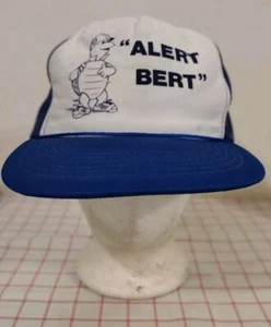 Vintage Alert Bert The Turtle Trucker Cap Mütze blau weiß Herren verstellbar US-Verteidigung - Bild 1 von 6