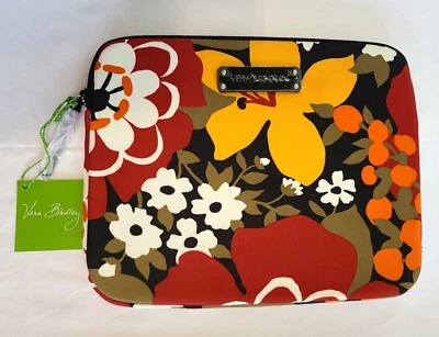 Vera Bradley Bittersweet Neoprene Tablet eReader Sleeve 10x8 Padded Zipper N20 - Image 1 of 4