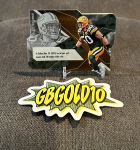 2008 SPX 1 Of 1 Gold AJ Hawk Packers A.J 1/1 Team & Season High 14 Tackles - Picture 1 of 3