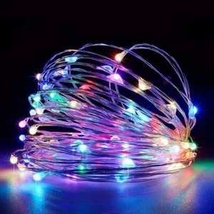 7,2 Meter 20 LED Lichterkette Kupferdraht Lichterkette mit Knopf Batteriebetrieb - Bild 1 von 7