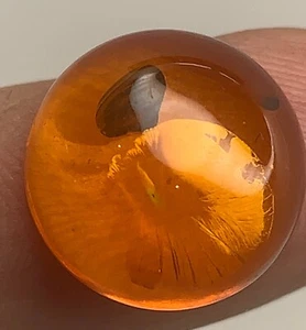 Amber Round Cabochon 3.77cts 1.4cmx6.2cm - Picture 1 of 10
