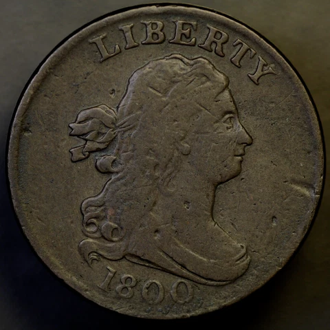 1800 DRAPED BUST HALF CENT C 1-LOT AA1822 Cover