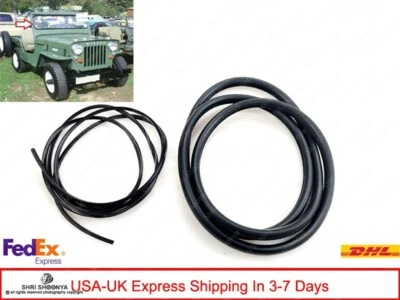 FIXED GLASS WINDSHIELD WEATHER STRIP W/LOCK STRIP JEEP WILLYS CJ2A 3A 3B 1947-71 - Image 1 of 4