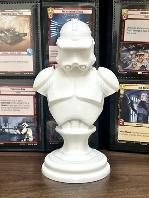 Star Wars - Busto de soldado clon (impreso en 3D 7 pulgadas blanco Pla) Foto 1 de 4