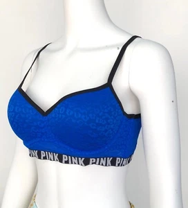 Victoria's Secret Pink BH Push Up Spitzen Pullover Große 38A-C 36C Neu - Bild 1 von 3