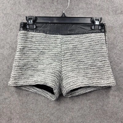 Ella Moss Womens Juniors Gray Shorts Size 14 Leather Like Trim - Image 1 of 4
