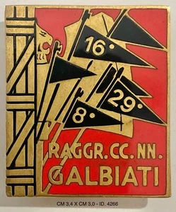 MVSN RAGGRUPPAMENTO CC.NN. GALBIATI DISTINTIVO RIPARTI 8°-16°-29° FRONTE GRECO - Foto 1 di 6